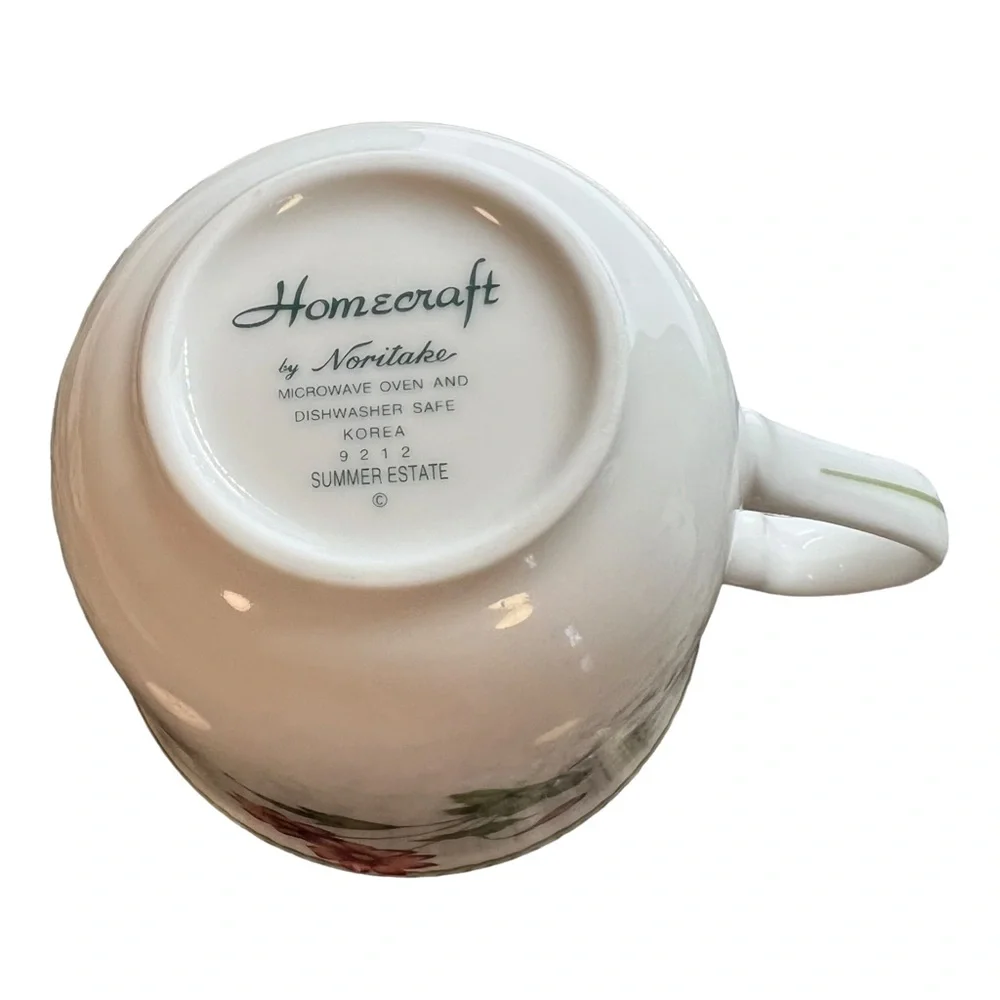 Homecraft by Noritake Summer Estate Coffee Tea Cups set of 4